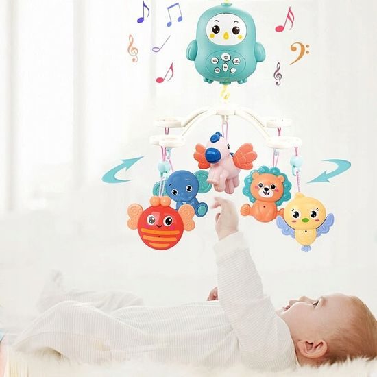 Doris kolotoč nad postýlku s melodiemi a dálkovým ovládáním Zvířátka