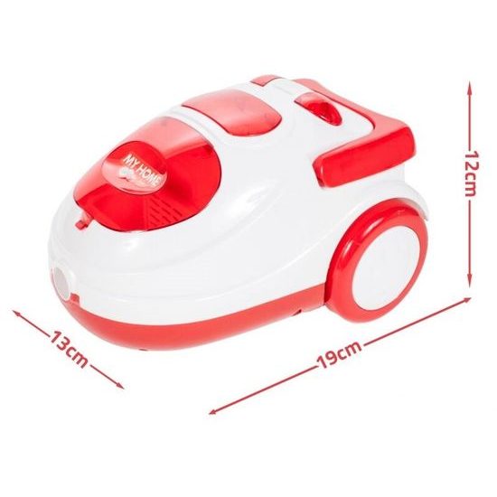 Dětský vysavač na baterie se světlem My Home červený