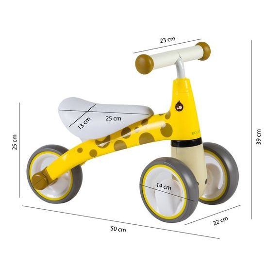 Ecotoys dětské odrážedlo Žirafa žluté
