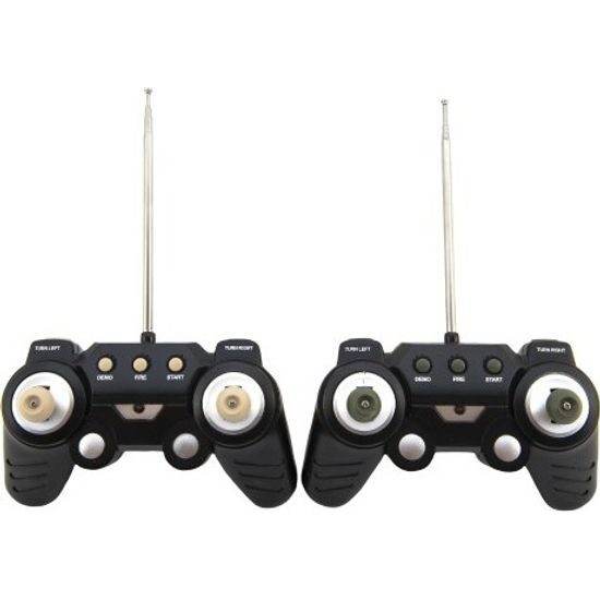 Tank RC 2ks tanková bitva + dobíjecí pack - maskáč