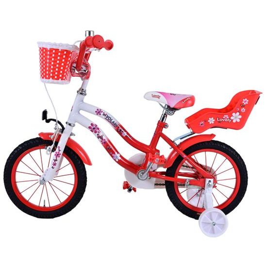SMONTOVÁNO Dětské kolo Volare Lovely červeno-bílé 14"