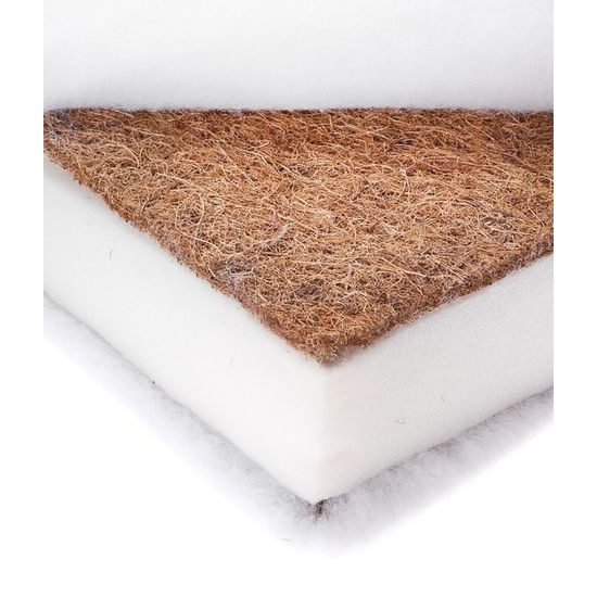 SENSILLO Matrace SENSILLO kokos-molitan-kokos Luxe 120x60cm Bílá