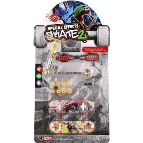 Sada skateboard šroubovací, koloběžka prstová, waveboard s doplňky - mix druhů