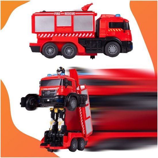 Robot transformer - požární auto 2v1 Fire Truck na dálkové ovládání
