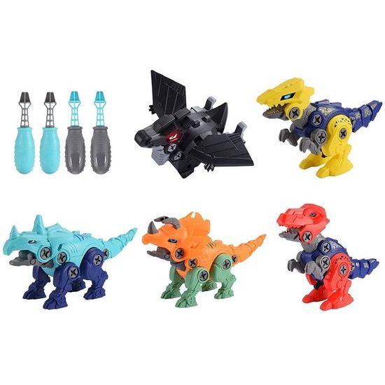 Sestava šroubovacích dinosaurů 5v1 Dino Squad