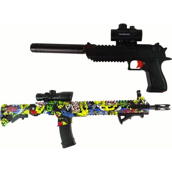 Dětská sada zbraní s příslušenstvím barevná