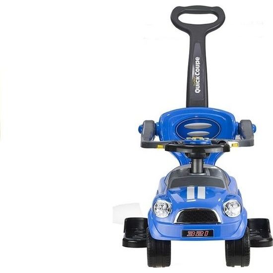 Dětské odstrkovadlo s vodící rukojetí - modré auto