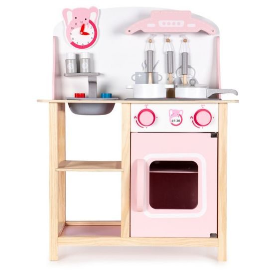Ecotoys dětská dřevěná kuchyňka se zvuky a LED efekty