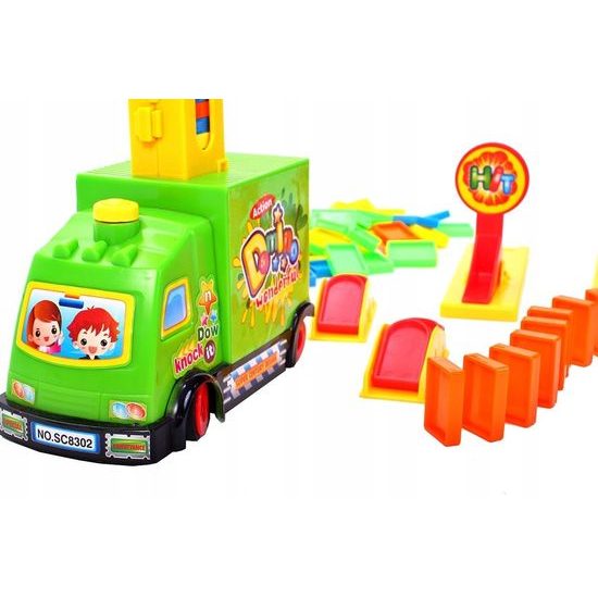 Veselé domino s autíčkem na baterie Funny Car