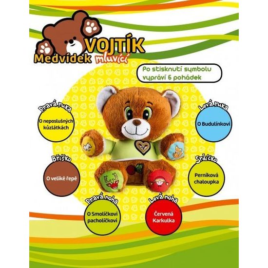 Medvěd Vojtík pohádkový - česky mluvící - na baterie