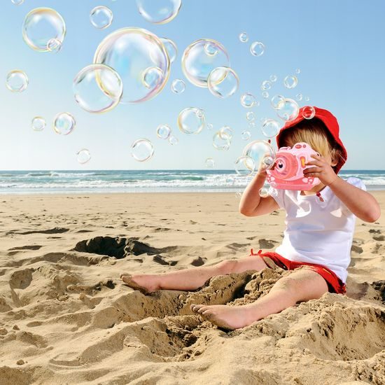 Bublifuk na baterie fotoaparát Bubble Cam růžový