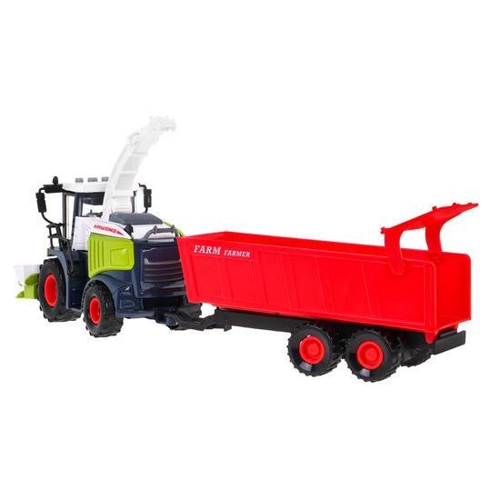 Dětský interaktivní kombajn na setrvačník s vlečkou Forage Harvester