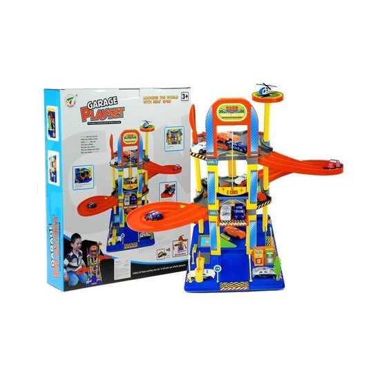 Majlo Toys parkovací garáž s výtahem + 6 autíček