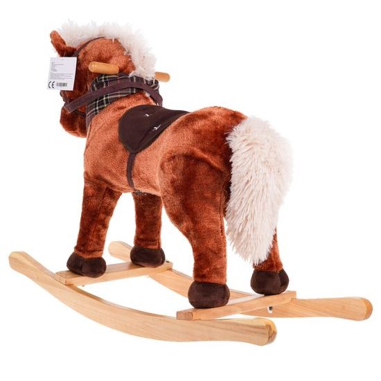 Plyšový houpací kůň Ferda - hnědý
