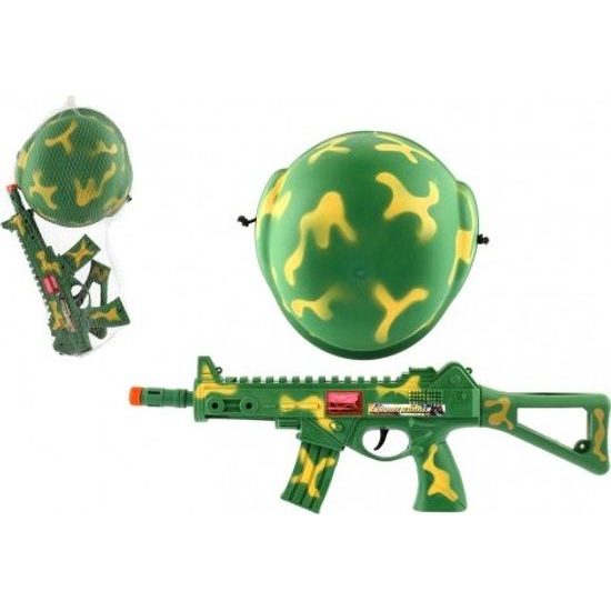 Vojenská sada samopal + helma