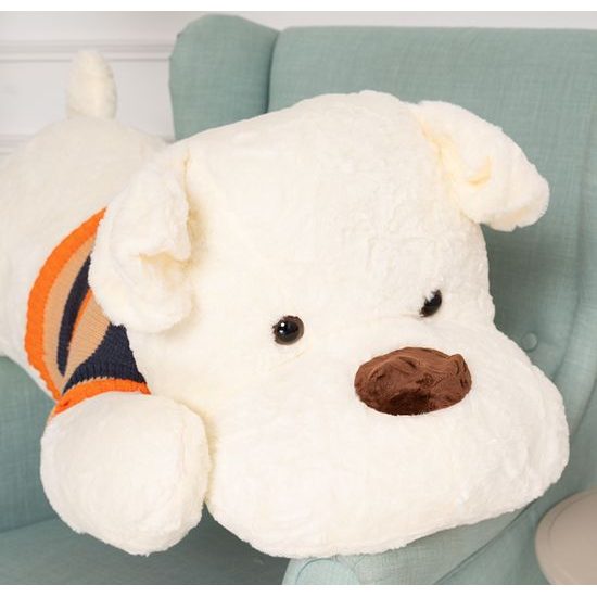 Plyšový pejsek Rek 100 cm - bílý