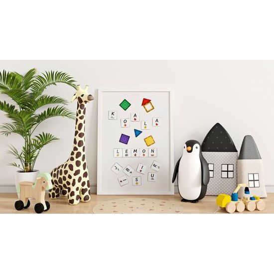 Learn & grow toys Magnetické doplňkové dlaždice ABECEDA VELKÁ PÍSMENA(40kusů)