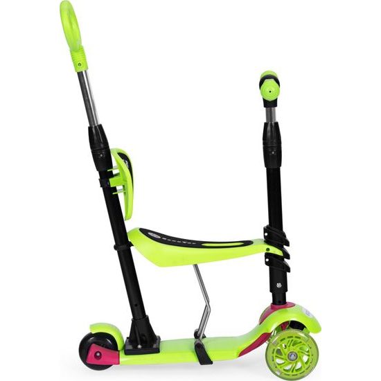 Ecotoys dětská koloběžka se svítícími koly Bedrunka zelená 5v1