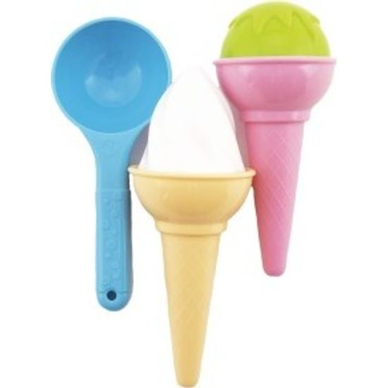 Formičky Bábovky na písek - zmrzlina 3ks