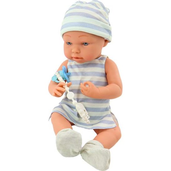 Panenka miminko v modrobílém oblečení