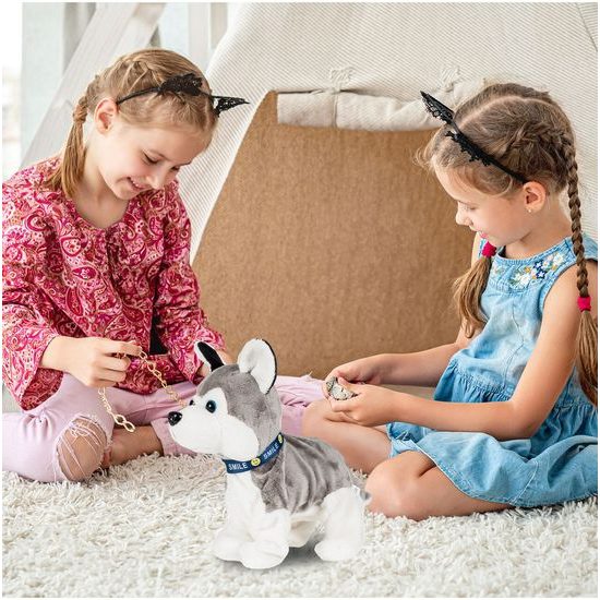 Interaktivní plyšový pejsek Husky reagující na pohyb