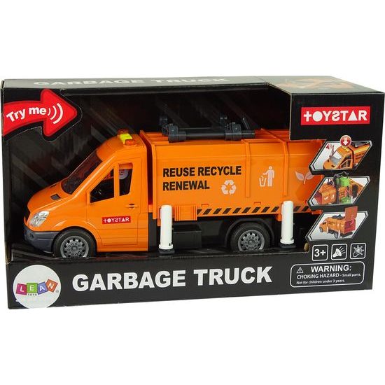 Popelářský vůz na setrvačník oranžový