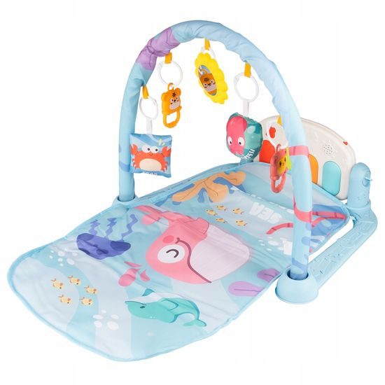 Dětská hrací deka s piankem Ocean - modrá