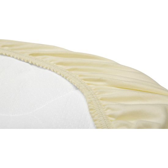 Prostěradlo do kočárku Jersey krémové