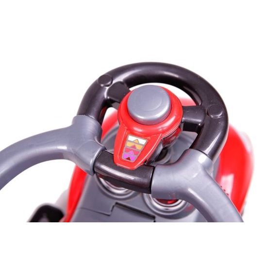 Odrážedlo Mega Car s vodící tyčí 3v1 červené