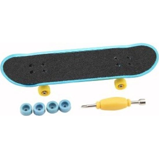 Skateboard prstový šroubovací s doplňky - mix 4 barvy