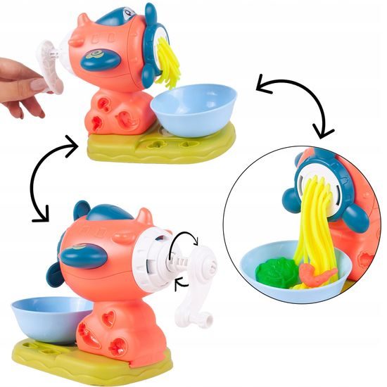 Modelovací plastelína s mlýnkem a příslušenstvím 4 barvy Mills Doh - oranžová