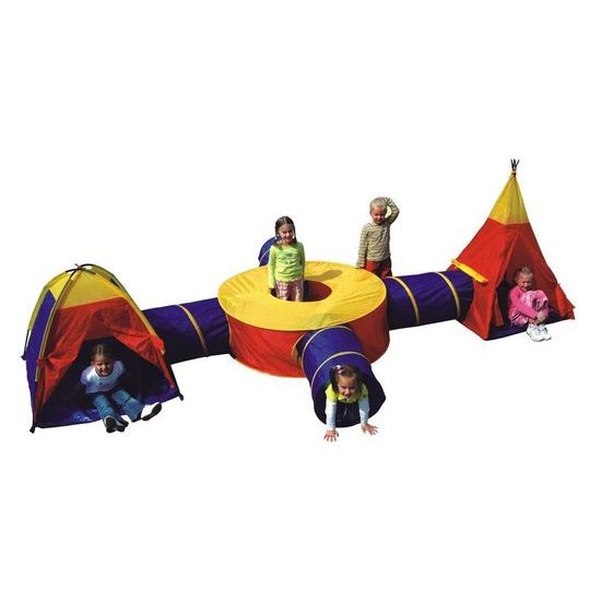 Ecotoys dětský stan 7v1 se 4 tunely