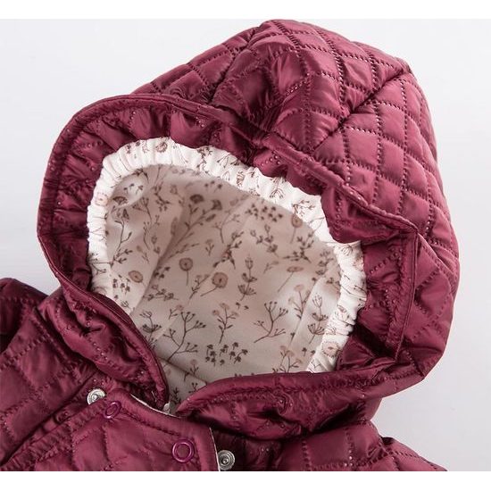 Kojenecká kombinéza s kapucí Bloom bordó 56 (0-3m)