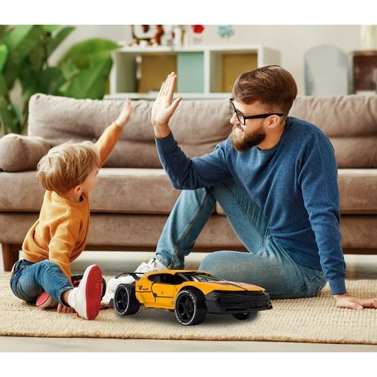 Auto na dálkové ovládání s kouřovým efektem Speed Phantom 1:14 žluté