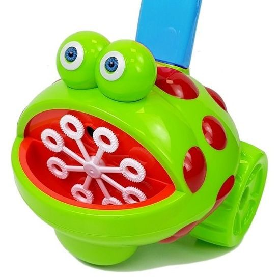 Dětský bublinkovač s melodiemi a kolečky Happy Frog modrý
