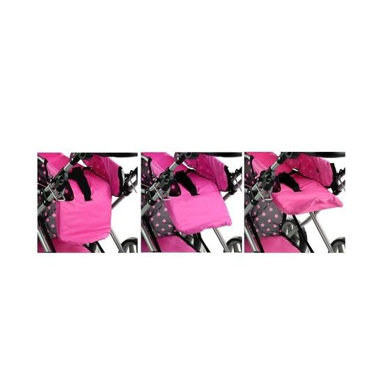 Alice kočárek pro panenky 9346 kombinovaný černý