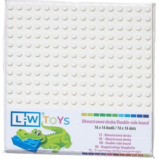 LW Toys Oboustranná deska 16 x 16 (bodů) - bílá