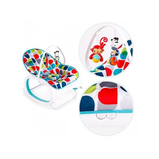 Ecotoys kojenecké lehátko 3v1 s vibracemi a hudbou Animal 10
