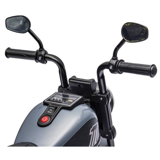 Dětská elektrická motorka Faster - šedá