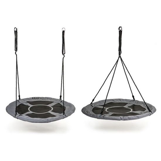 Ecotoys dětská houpačka Čapí hnízdo šedá