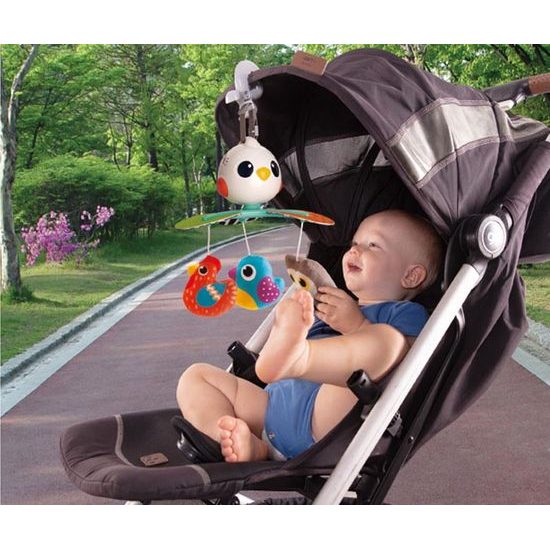 Huile Toys cestovný kolotoč nad postieľku s melódiami Bird Toys