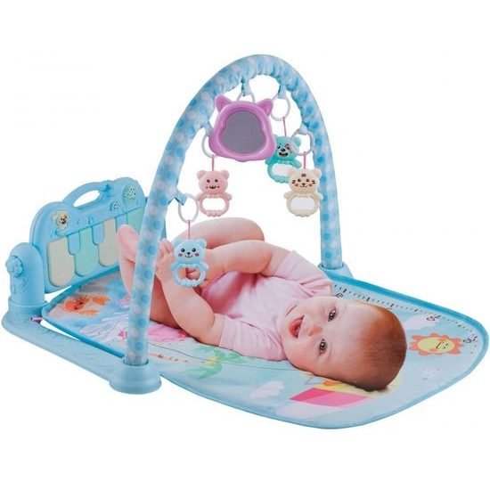 Hrací deka s piankem Dráček modrá