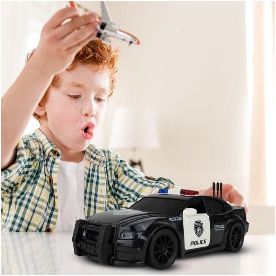 Policejní auto na setrvačník se světly a zvuky City Hero 1:20