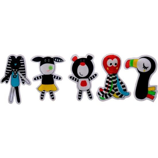 Hencz Toys měkká senzorická knížka Let balónem