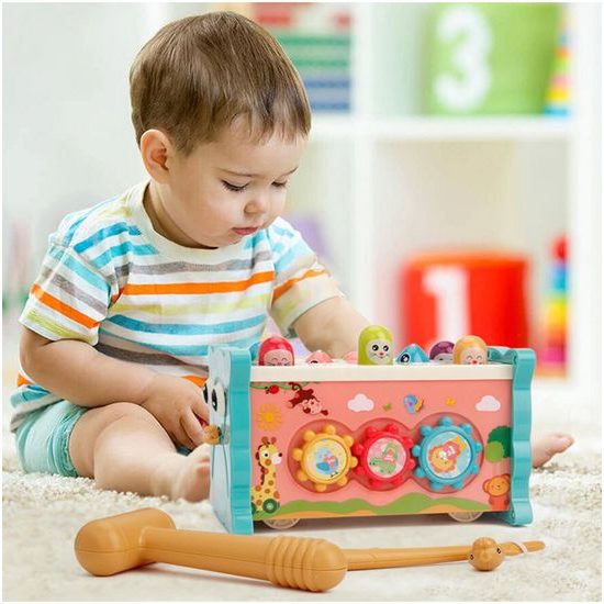 Magická edukační kostka pro děti 8v1 růžová