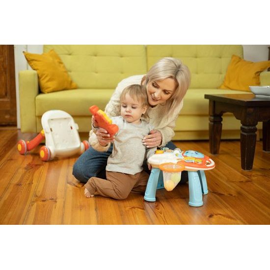 Odstrkovadlo a edukační stůl 2v1 Spark zelená