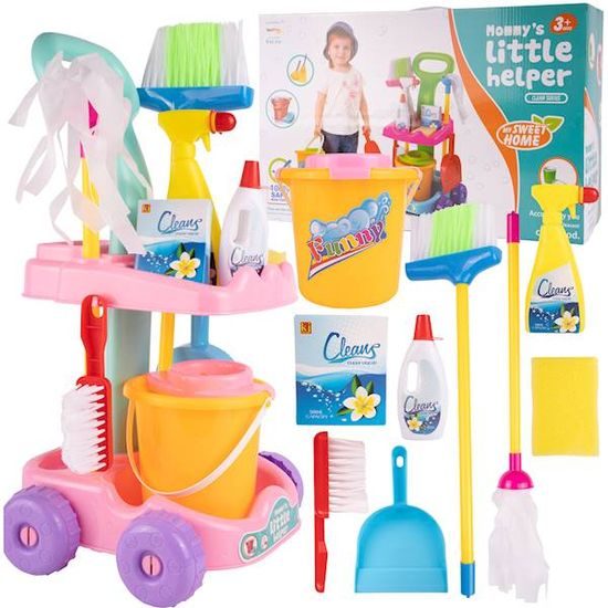 Dětský úklidový vozík s příslušenstvím Little Helper