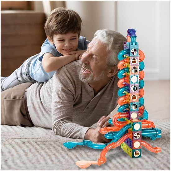 Magnetická 3D stavebnice se skluzavkou Magic Magnetic 262 dílů