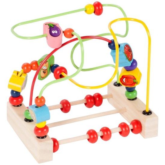 Dřevěný edukační labyrint Wooden Beads