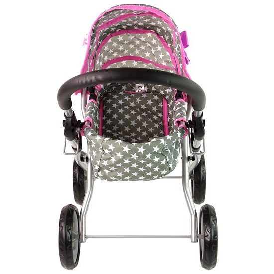 Alice kočárek pro panenky 5249 šedo-růžový